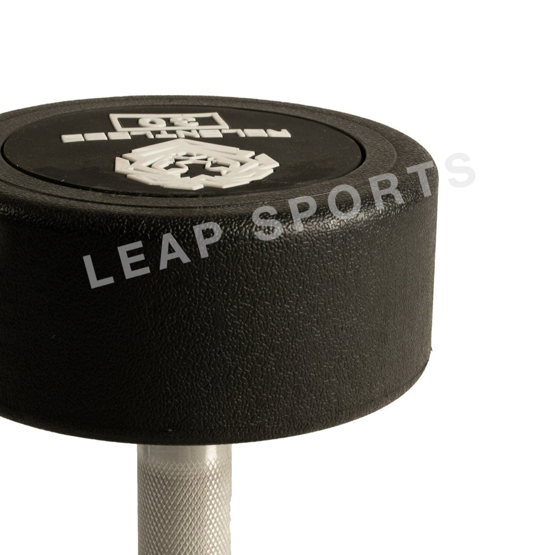 LEAP SPORTS Ensemble d'haltères ronds 5-50 LB avec support