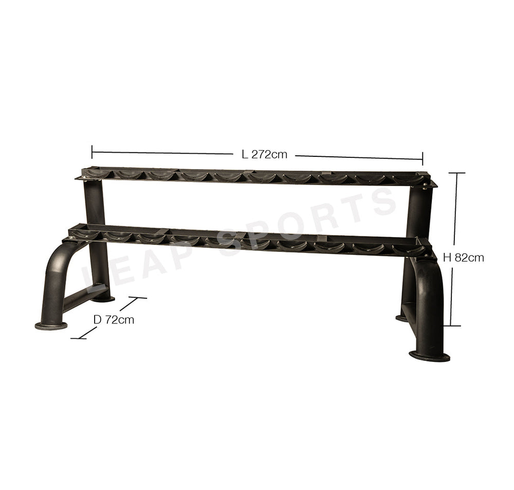 LEAP SPORTS Ensemble d'haltères ronds 5-50 LB avec support