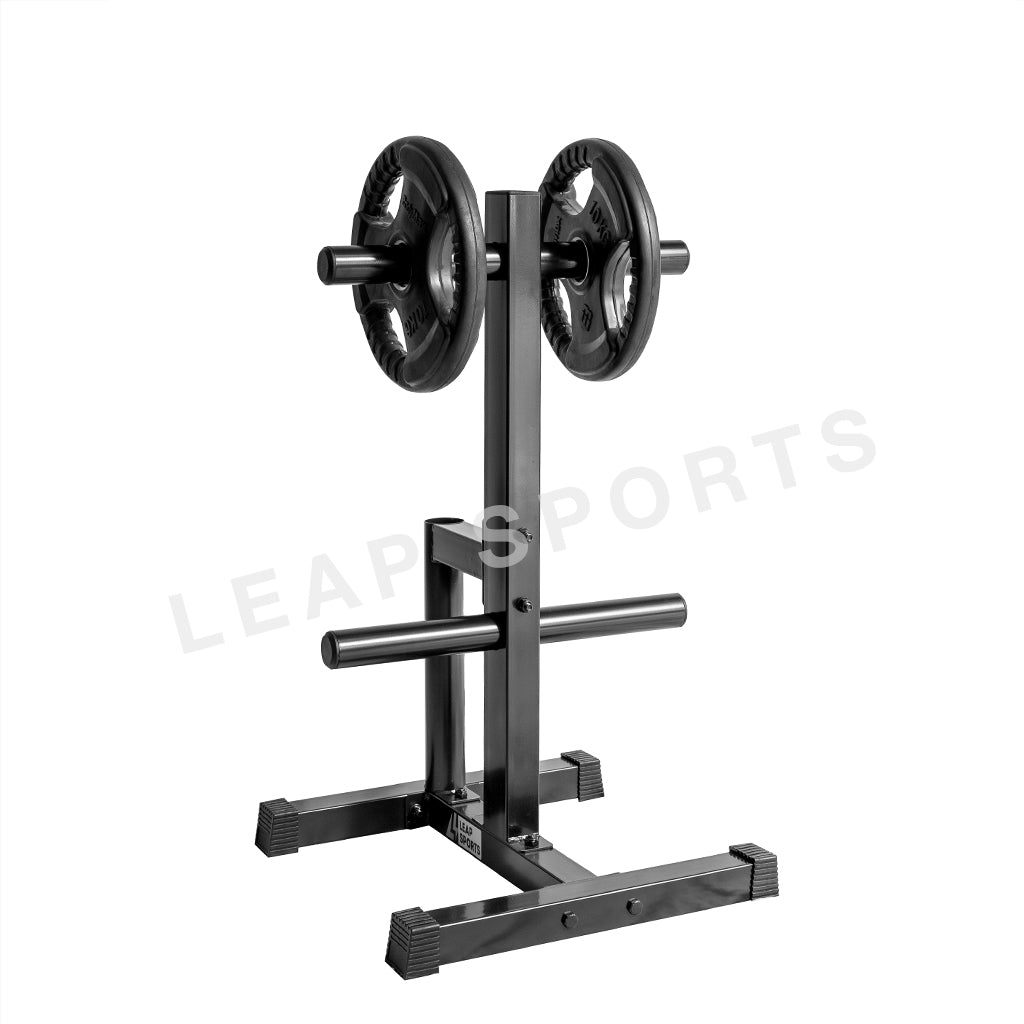 LEAP SPORTS Support de rangement pour poids olympiques de 5 cm avec porte-barre